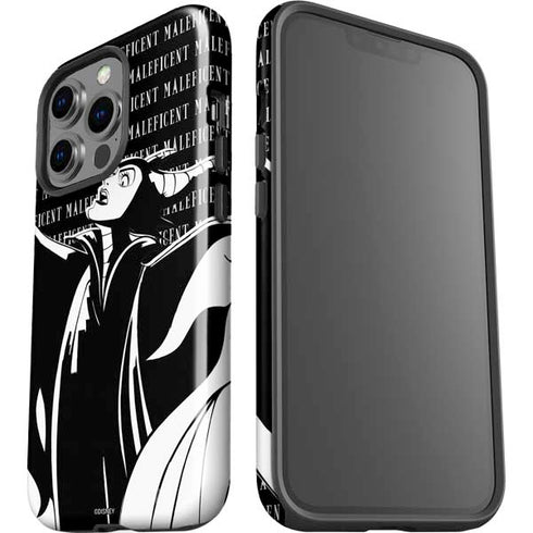Disney Villains Maleficent Black and White iPhone 15 Pro Impact Case